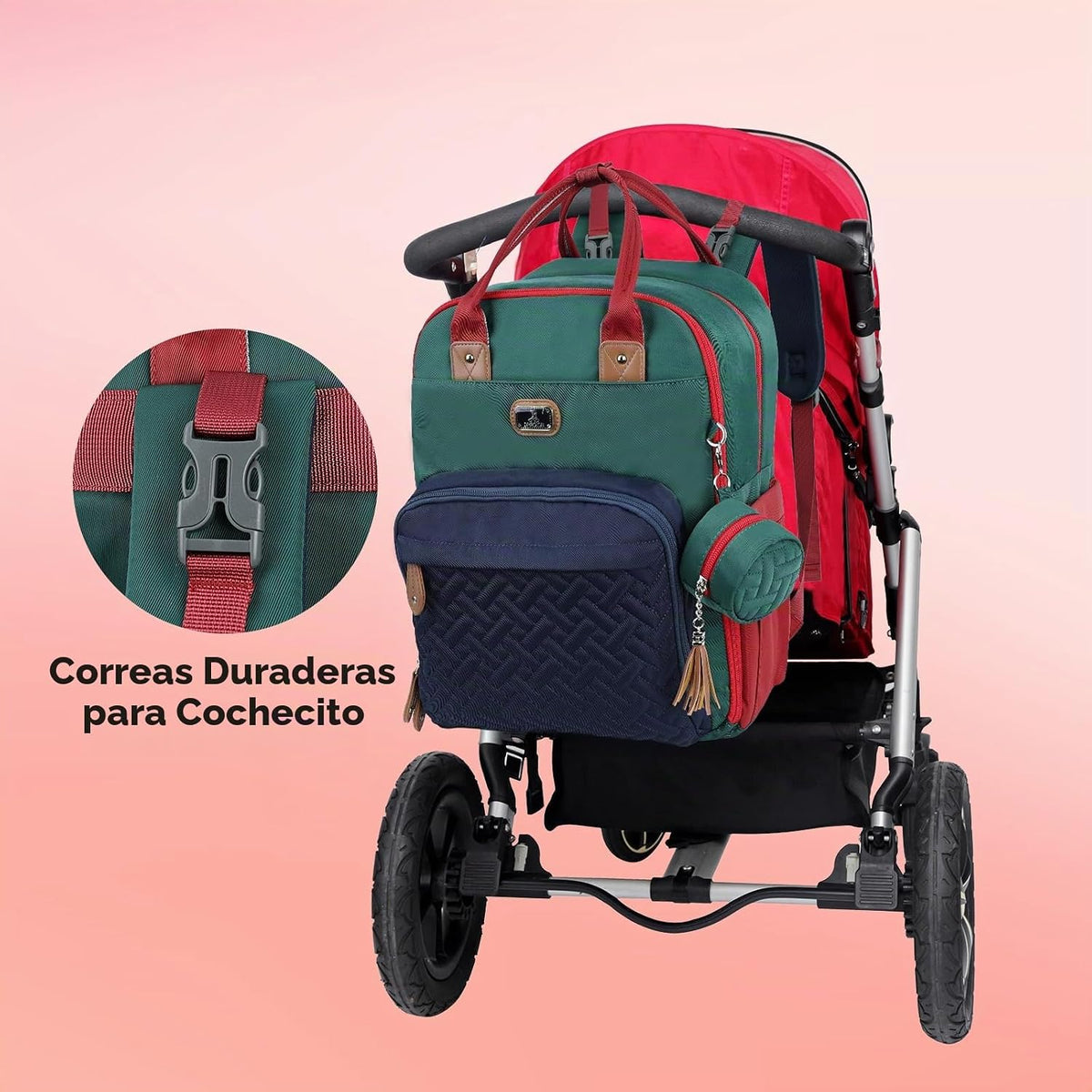 Dikaslon Mochila para pañales con cambiador portátil, artículos ese...