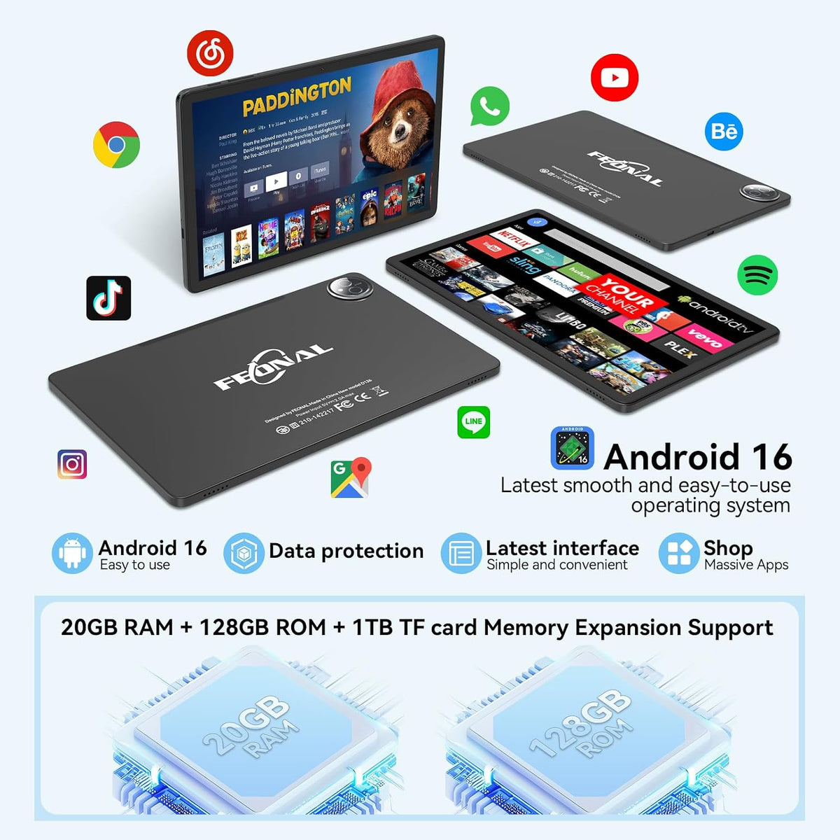 Tablet 11 pulgadas Android 16 Tablet 2026 Última actualización Octa...