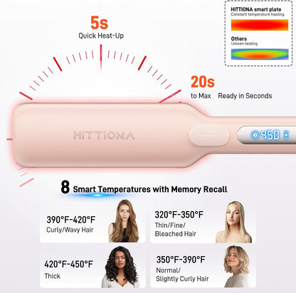 Plancha de pelo de cerámica de 1.75 "para mujeres, plancha plan...