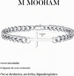 M MOOHAM Pulsera de cruz chapada en oro\/plata de 14 quilates para...