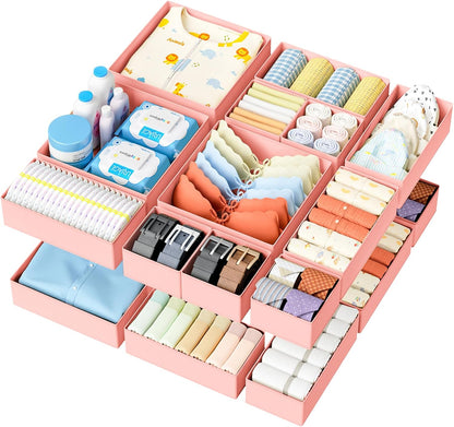DIMJ Organizador de cajones para almacenamiento de ropa, paquete de...