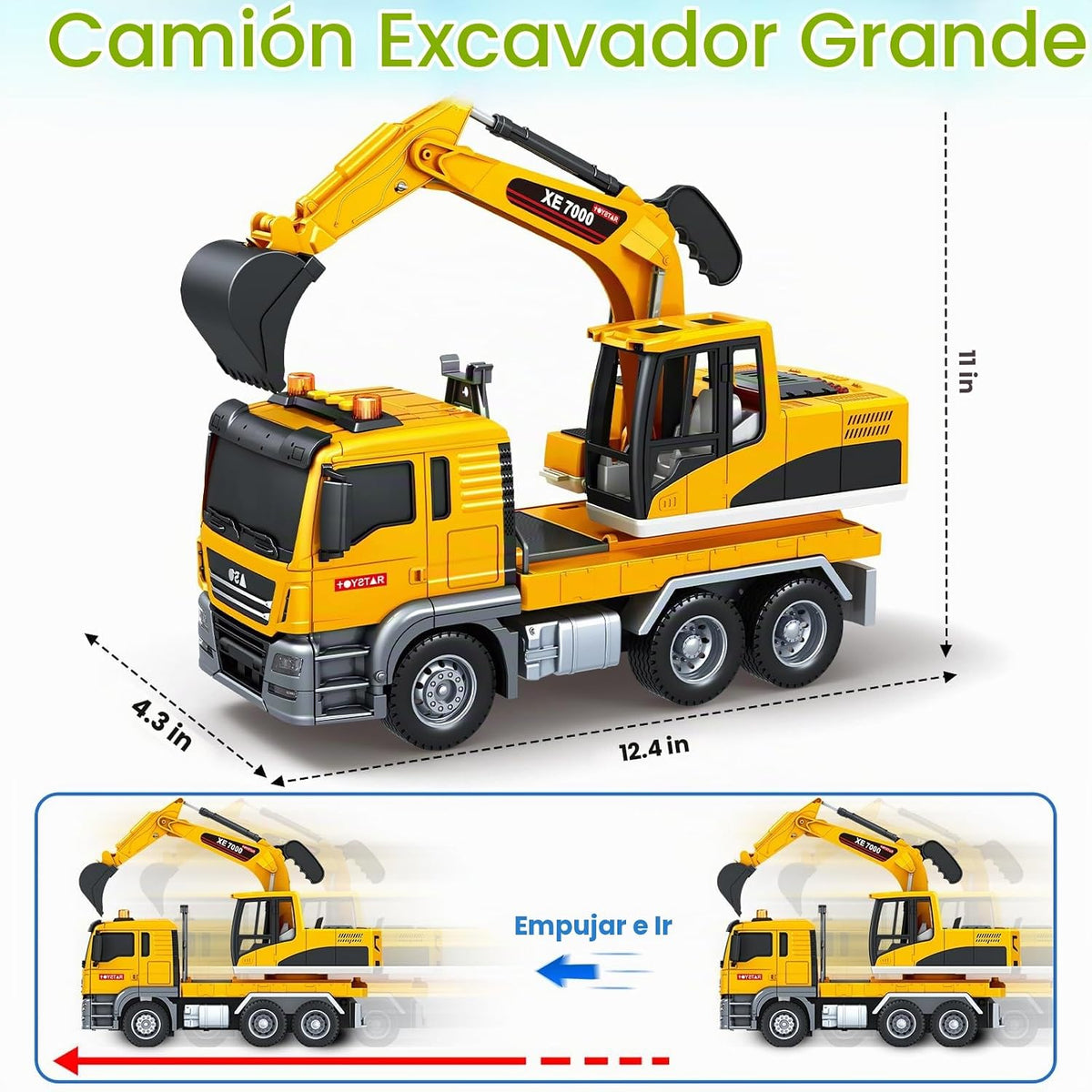 Bstoyder Juguetes para niños de 3, 4, 5, 6, 7, 8 años, camión excav...