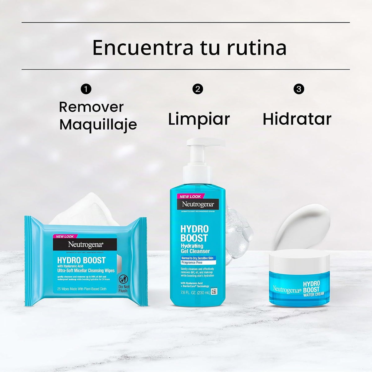 Neutrogena Hydro Boost - Crema hidratante facial + limpiador de pru...