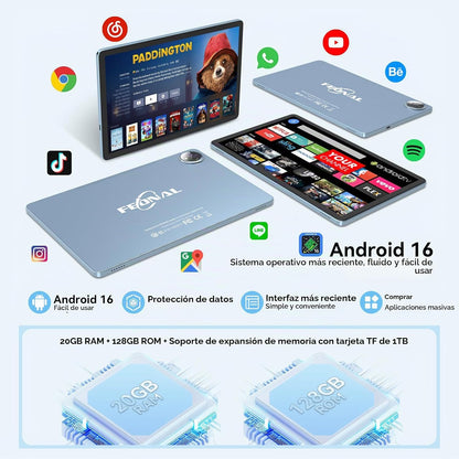 Tableta 11 pulgadas Android 16 Tablet 2026 Última actualización Oct...