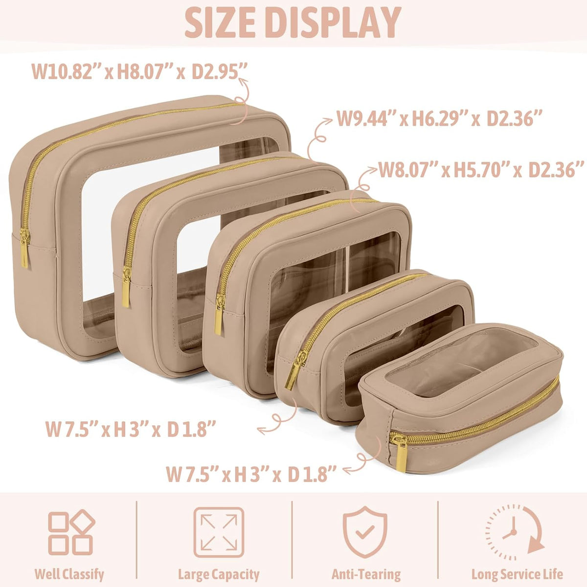 YOPCDJ Juego de 5 bolsas organizadoras para pañales, bolsa de aseo...