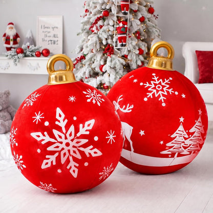 Jetec 2 bolas inflables gigantes de Navidad de 32 pulgadas, alce ro...