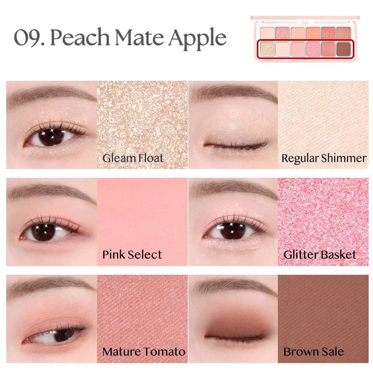 CLIO Pro - Paleta de ojos de aire, sombra de ojos portátil de 12 co...