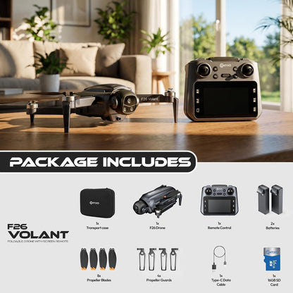 Contixo F26 Volant Drone con controlador de pantalla de 4.3", F...