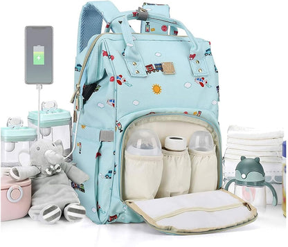 Mochila de pañales para mamá y papá, bolsa de cuidado del bebé, mat...