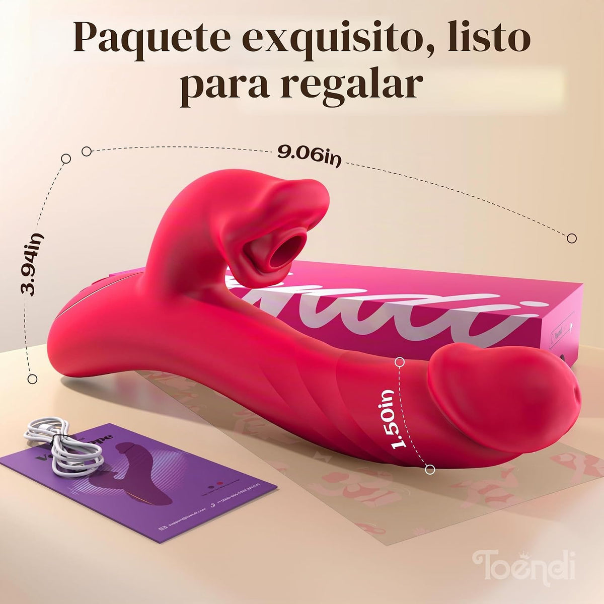 Vibrador de conejo Toendi para mujeres, succionador de clítoris y c...