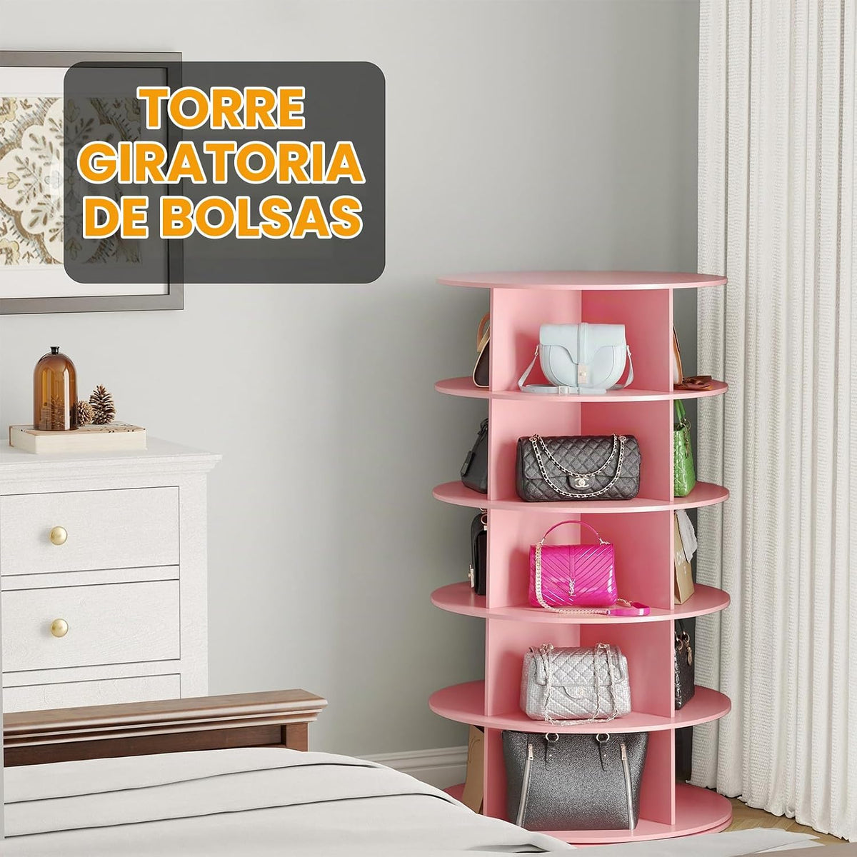 SpaceAid Zapatero Giratorio de 5 Niveles Torre, Exhibidor de Zapato...