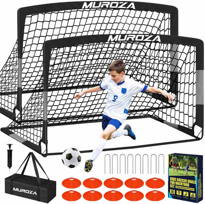 Portería de fútbol, juego de porterías de fútbol para niños para pa...