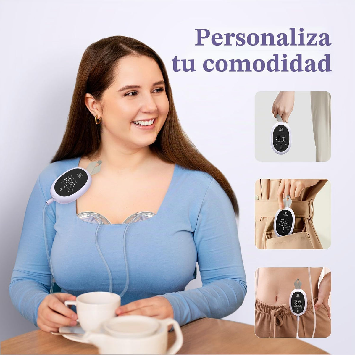 Extractor de Leche D6, Extractor de Leche Ultraligero con Manos Lib...