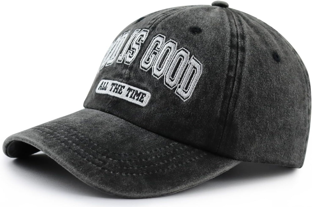 VIPCapz Gorra de béisbol con texto en inglés "God is Good All T...
