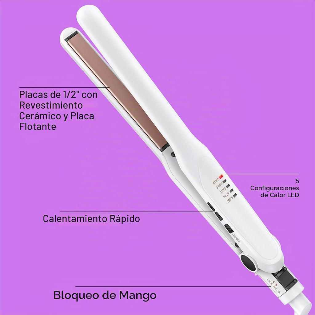 Conair - Plancha de cerámica doble de 1\/2 pulgada | Plancha plana...