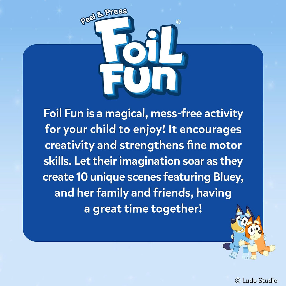 Skillmatics Foil Fun Bluey, actividad artística y artesanal, regalo...