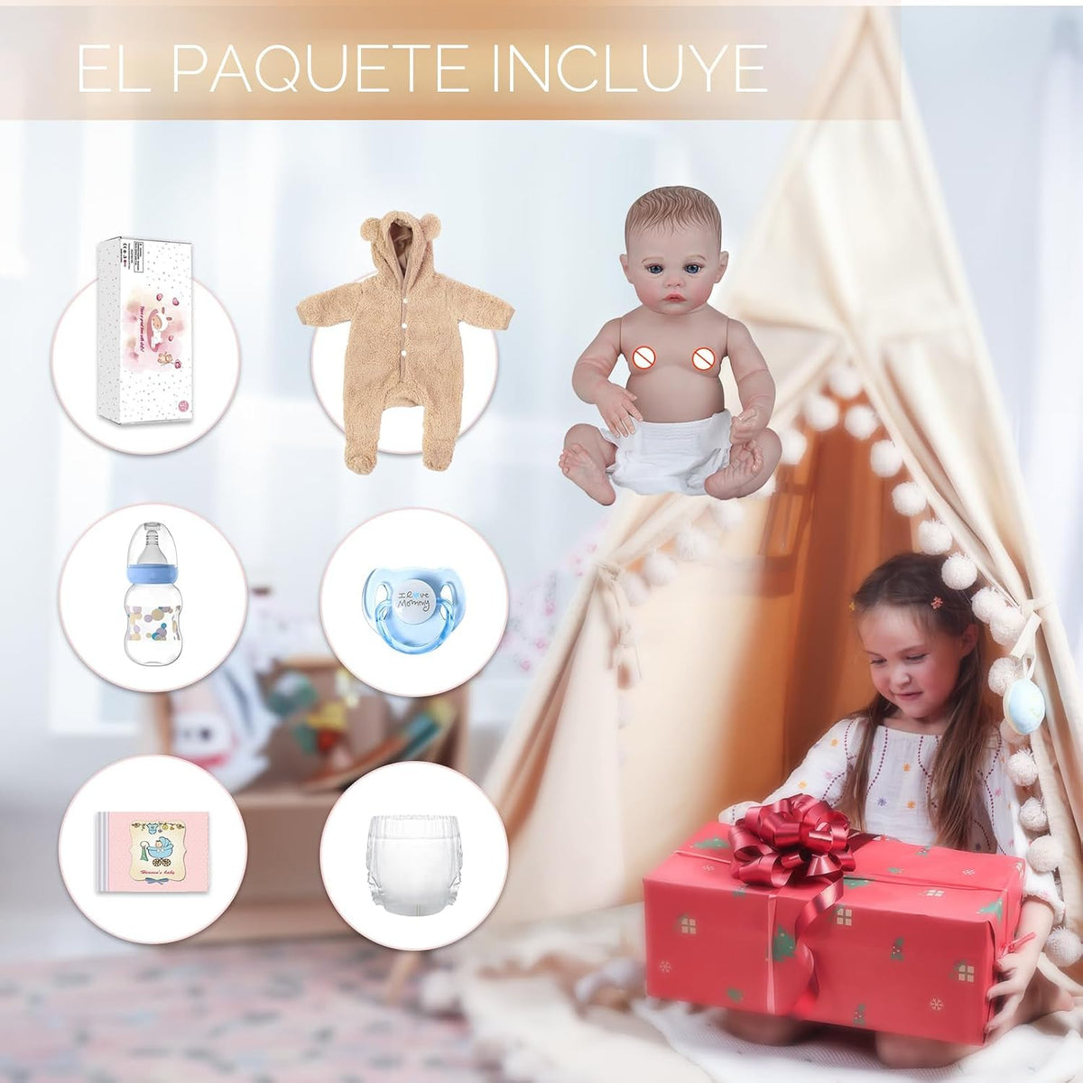 KSBD Muñecas de bebé Reborn \u2013 Muñeca realista de 18 pulgadas c...