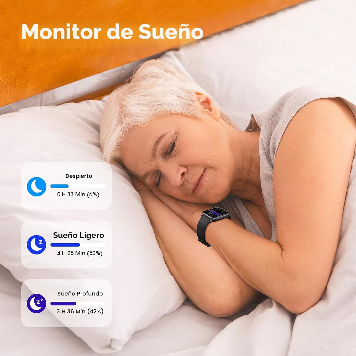 Reloj podómetro apto para personas mayores sin aplicación, no requi...