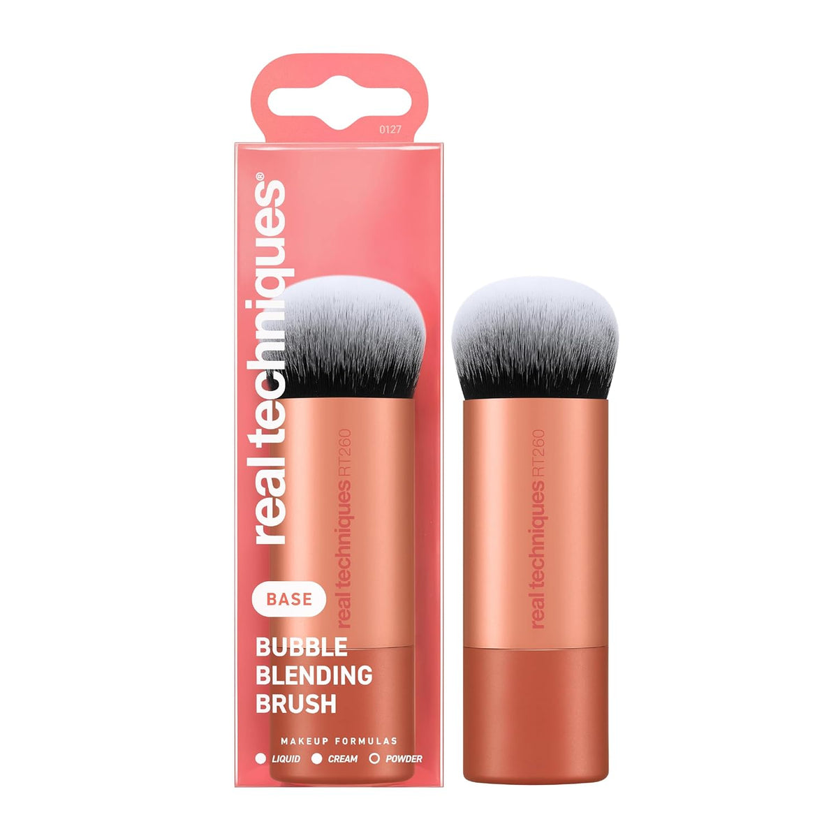 Real Techniques, brocha de maquillaje Bubble Blending, brocha multi...