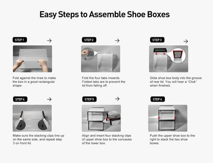 Kuject Cajas de almacenamiento de zapatos grandes, 12 unidades | Es...