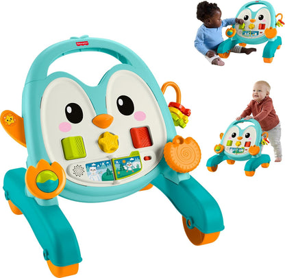 Fisher-Price Juguete de empuje para bebé, caminante musical de ping...
