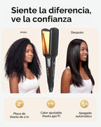 VANESSA PRO Plancha plana de titanio de 2 pulgadas, estilo fácil de...