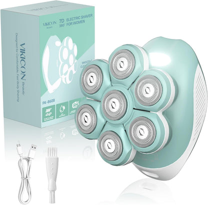 VIKICON Maquinillas de afeitar eléctricas 7D para mujer, de cuerpo...