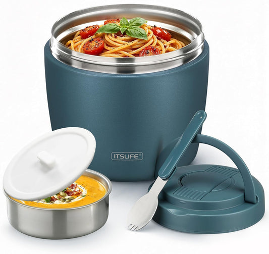 Itslife Termo de sopa aislado de 32 onzas, tarro de alimentos de ac...