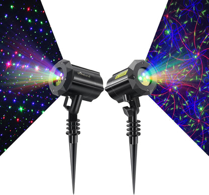 Poeland Juego de 2 luces de proyector de Navidad
