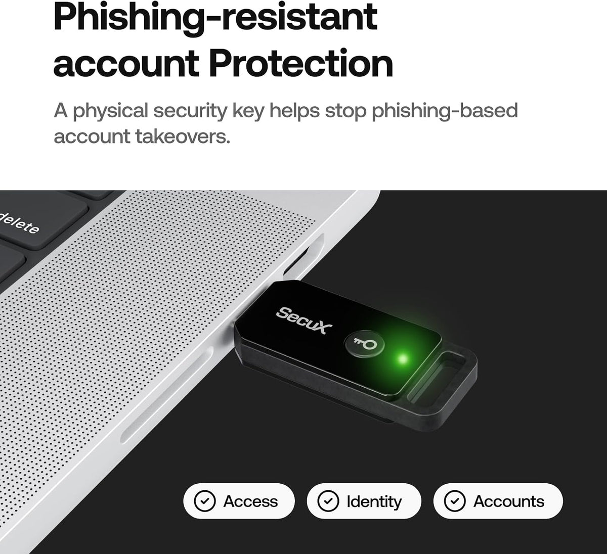 Llave de seguridad SecuX PUFido USB-C con tecnología PUF, certifica...