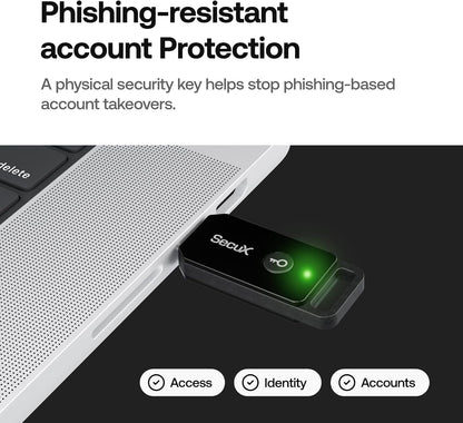 Llave de seguridad SecuX PUFido USB-C con tecnología PUF, certifica...