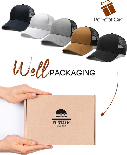 FURTALK Gorra de béisbol de malla estructurada para hombre, ajustab...