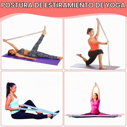 Correa elástica de estiramiento para yoga con bucles, correas de es...