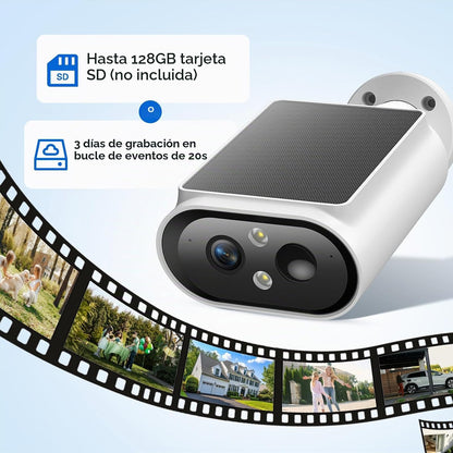 AlkiVision Cámaras de seguridad solares inalámbricas para exteriore...