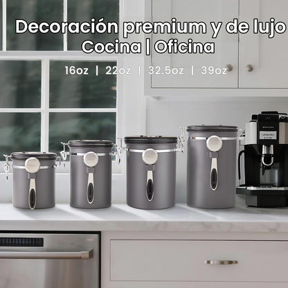 Veken Recipiente para café, 32.5 onzas, 2 libras, grandes tarros he...