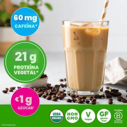 Orgain Proteína en polvo vegana orgánica de 0.74 oz, café helado, 2...