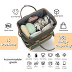 ROSEGIN Mochila para pañales con cambiador, funda para chupete, bol...