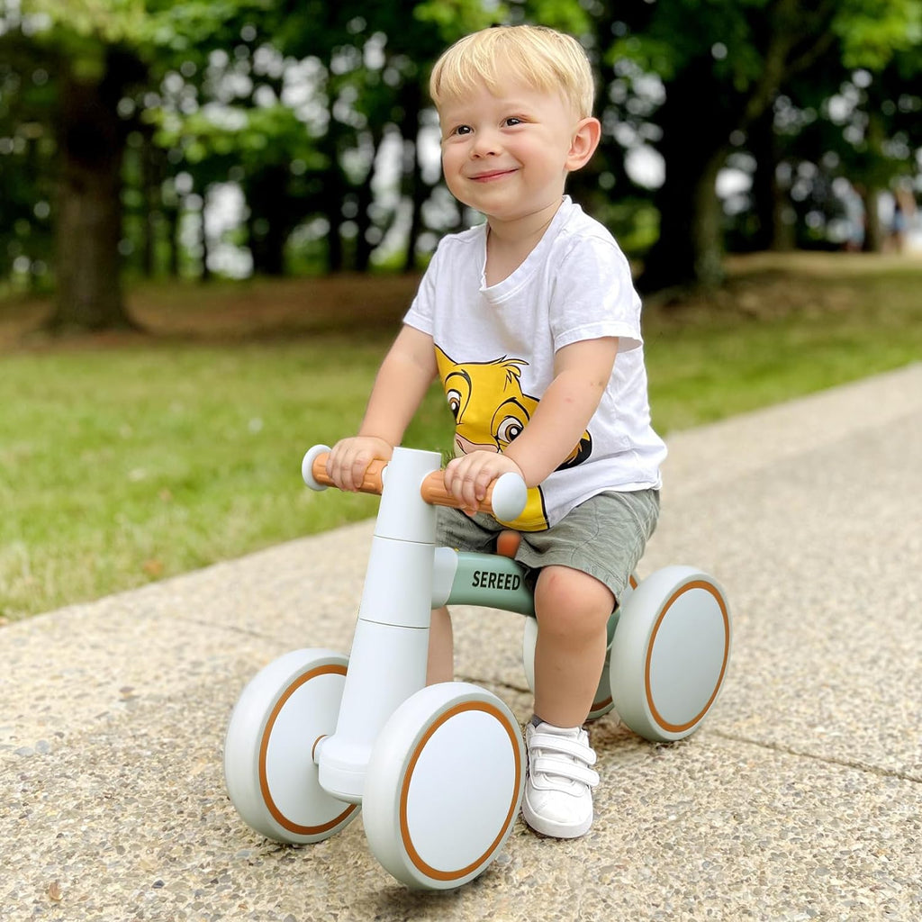 SEREED Bicicleta de equilibrio para bebés de 1 a 2 años, 4 ruedas,...