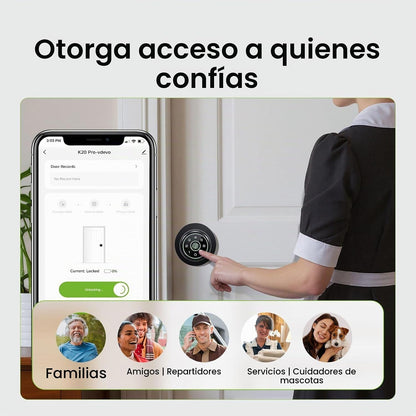 GHome Smart Cerradura de perilla de puerta con huella digital, tecl...
