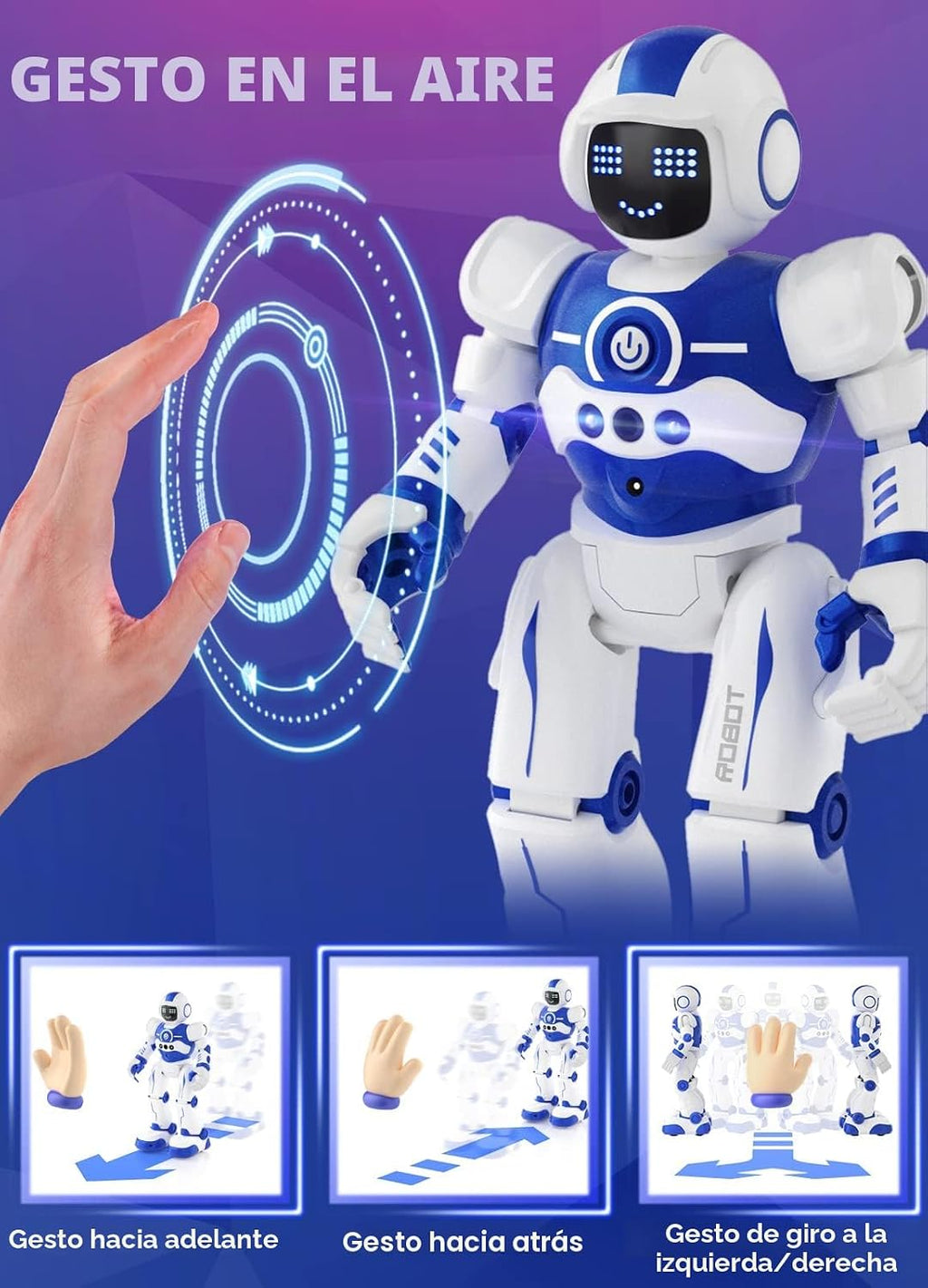 EduCuties Juguetes robóticos para niños, robots recargables a dista...