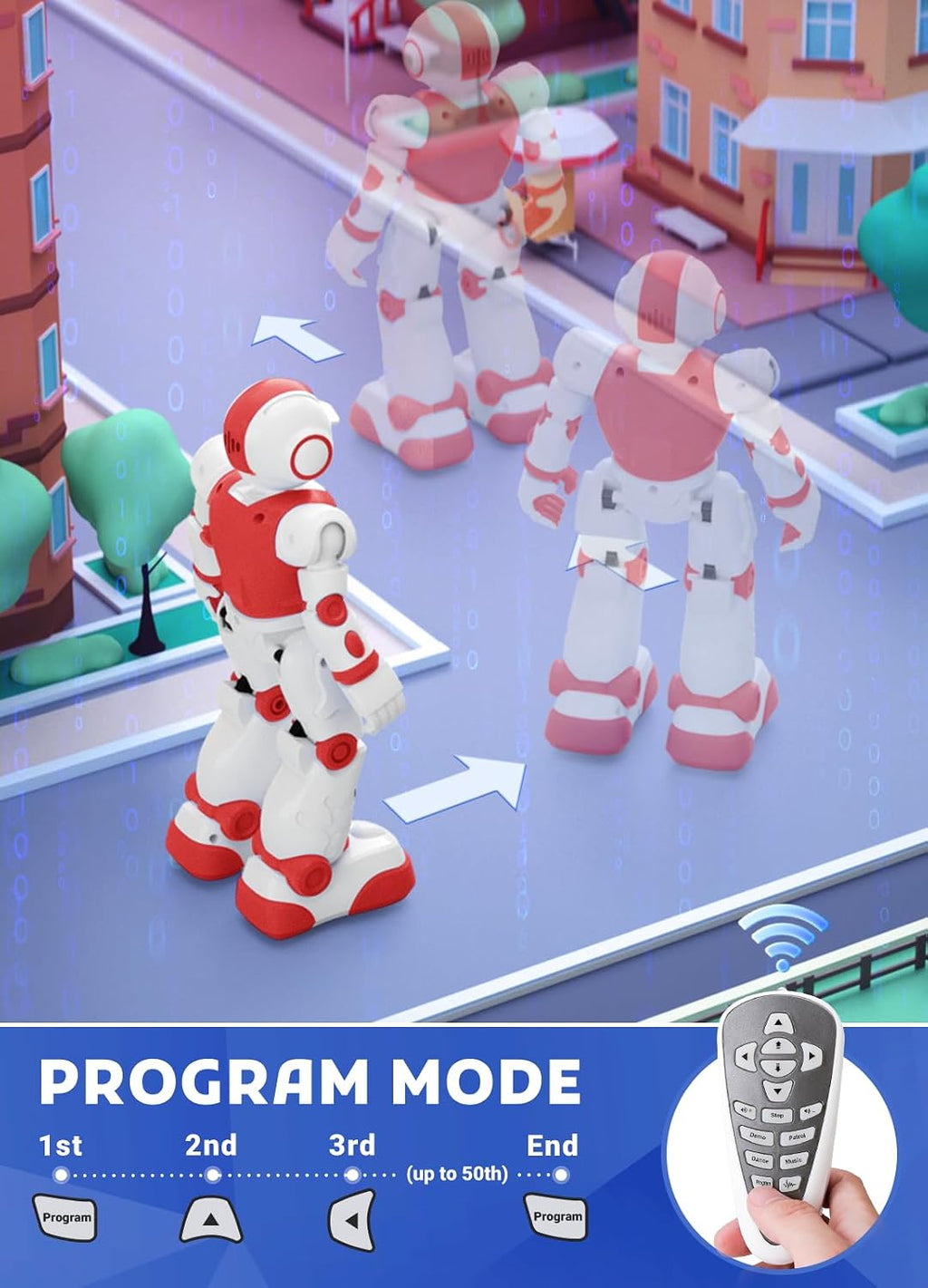 EduCuties Robot Juguetes para niños, robots recargables de control...