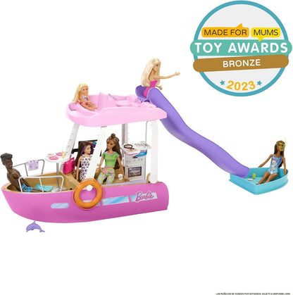 Barbie Barco con piscina y tobogán, el juego Dream Boat incluye más...