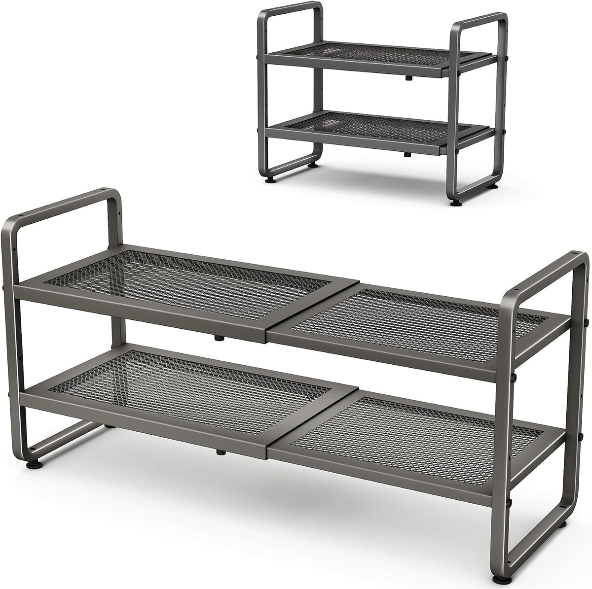 SNTD Zapatero de metal expandible para armario, entrada y garaje, 2...