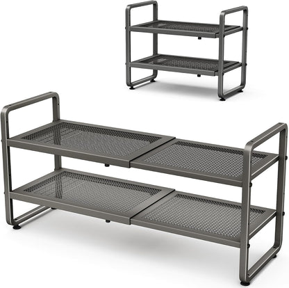 SNTD Zapatero de metal expandible para armario, entrada y garaje, 2...