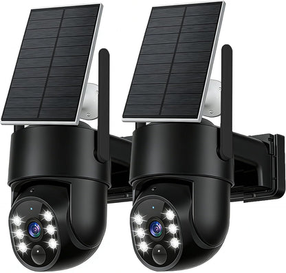 Cámaras de seguridad 2K inalámbricas para exteriores, cámara solar...