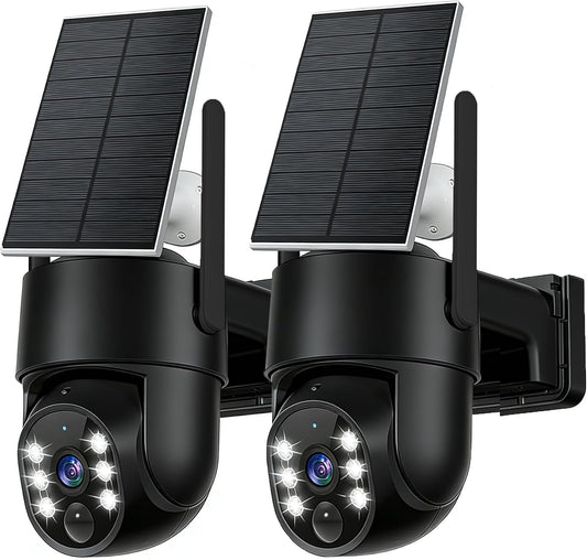 Cámaras de seguridad 2K inalámbricas para exteriores, cámara solar...