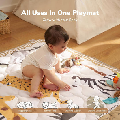 Momcozy Alfombra de juego para bebé para piso, alfombra gruesa de c...
