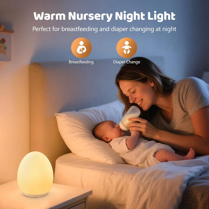 MediAcous Luz nocturna para niños, 7 colores cambiantes de luz de h...