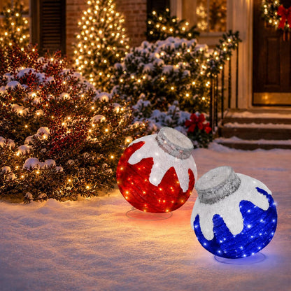Adornos de Navidad para exteriores, decoración de bolas navideñas e...