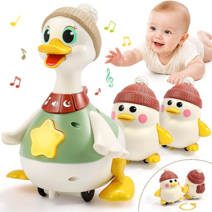 Yunaking Juguetes musicales del pato de la boca abajo, juguetes del...